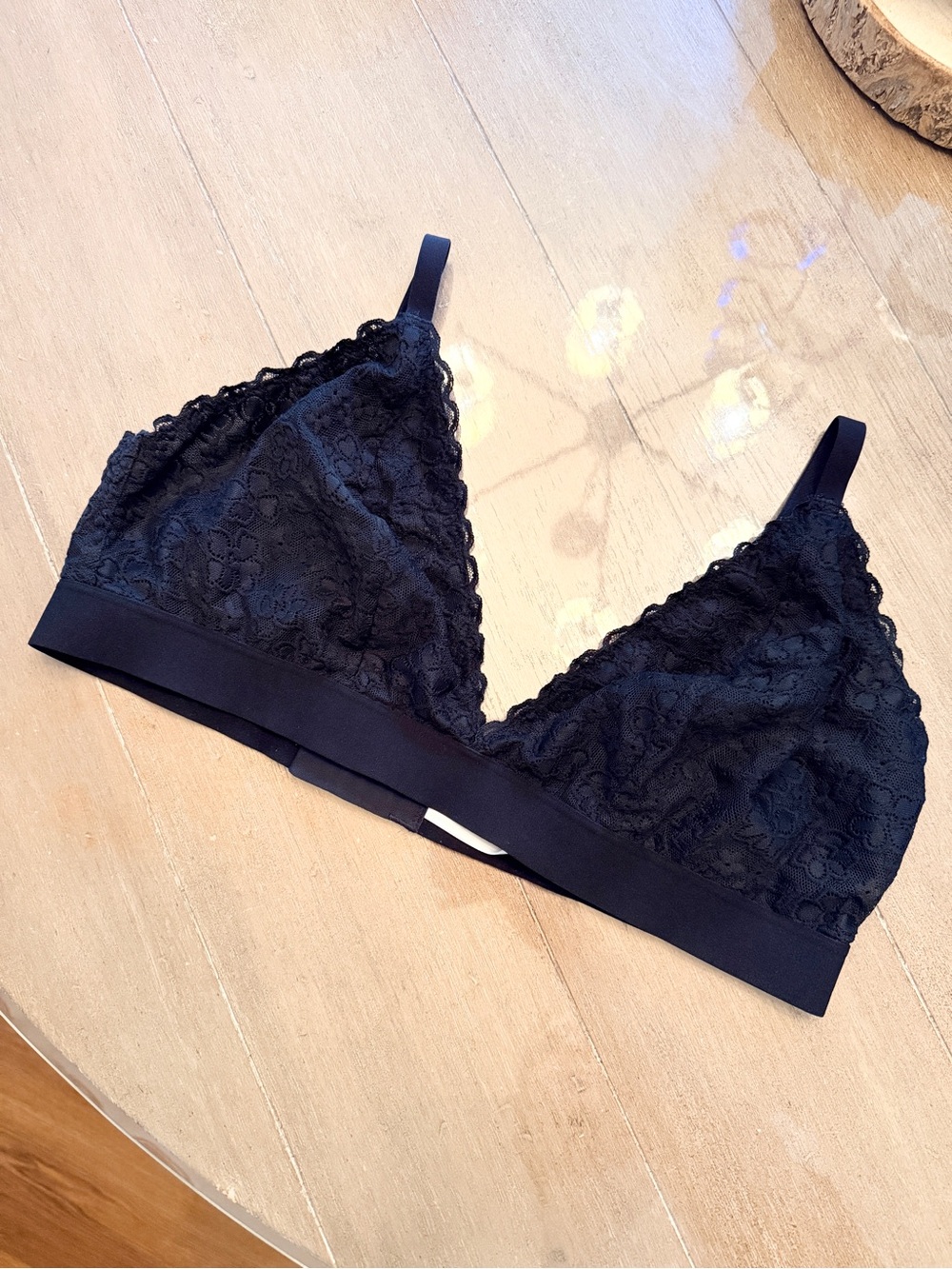 Old Navy Lace Triangle Bralette Black Size XL